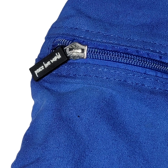 PEACE LOVE WORLD blue I Am Peace drawstring backpack - Picture 6 of 8